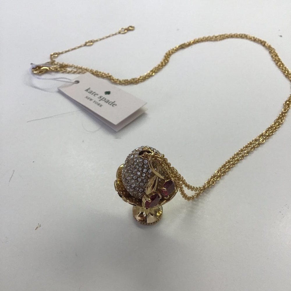 Kate Spade New Ice Cream with Cherries Pendant Necklace